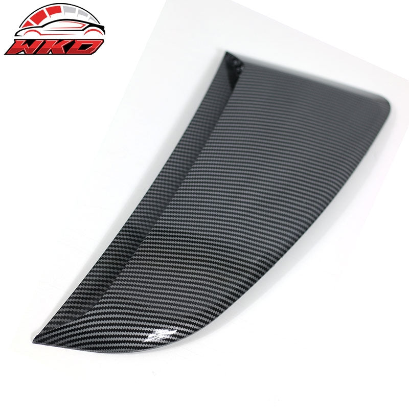 Fits 24-26 Ford Mustang IKON Fender Vent Door Garnish Cover Carbon Fiber Print