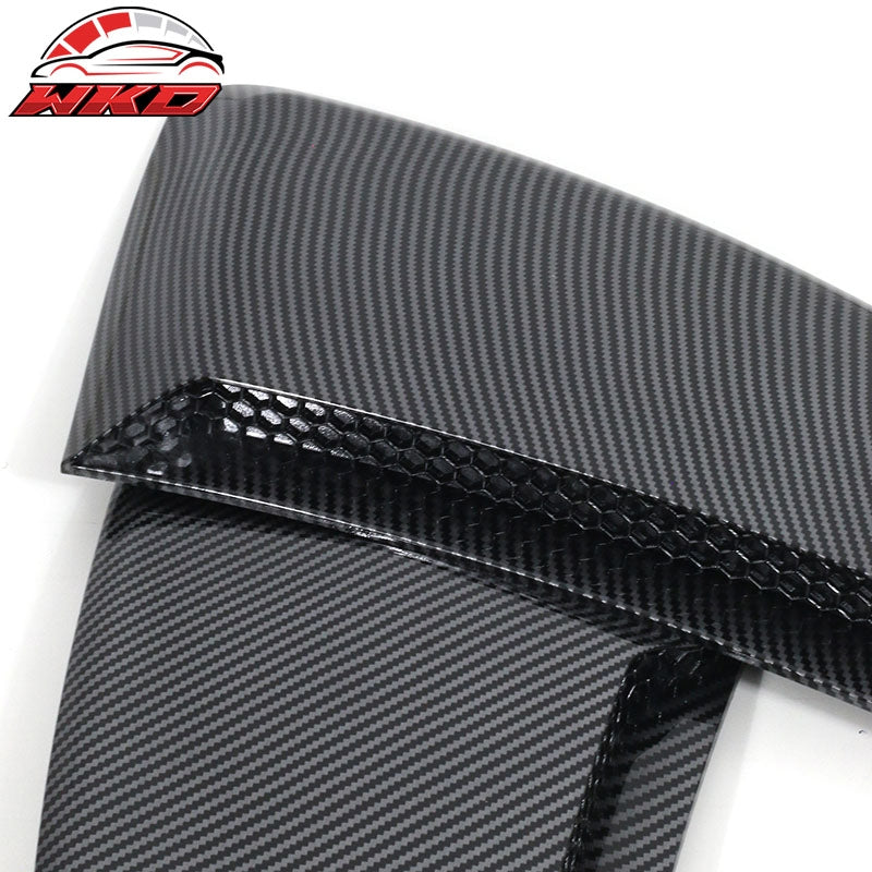 Fits 24-26 Ford Mustang IKON Fender Vent Door Garnish Cover Carbon Fiber Print