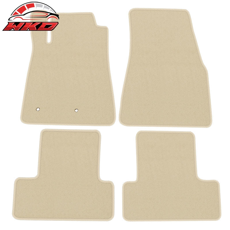Wholesale 05-09 Ford Mustang Car Floor Mats Liner Front Rear Nylon Beige Carpet 4PC