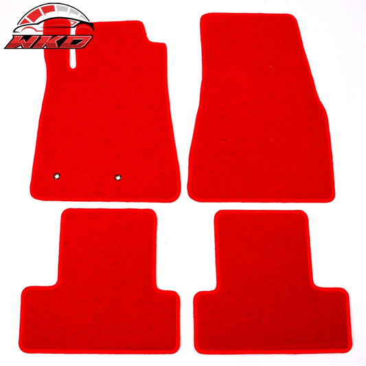 Wholesale 05-09 Ford Mustang 4PCS Car Floor Mats Carpet Liner Front & Rear Nylon Red