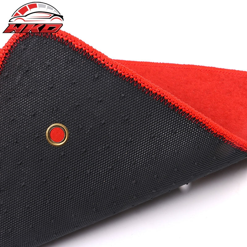 Fits 05-09 Ford Mustang 4PCS Car Floor Mats Carpet Liner Front & Rear Nylon Red