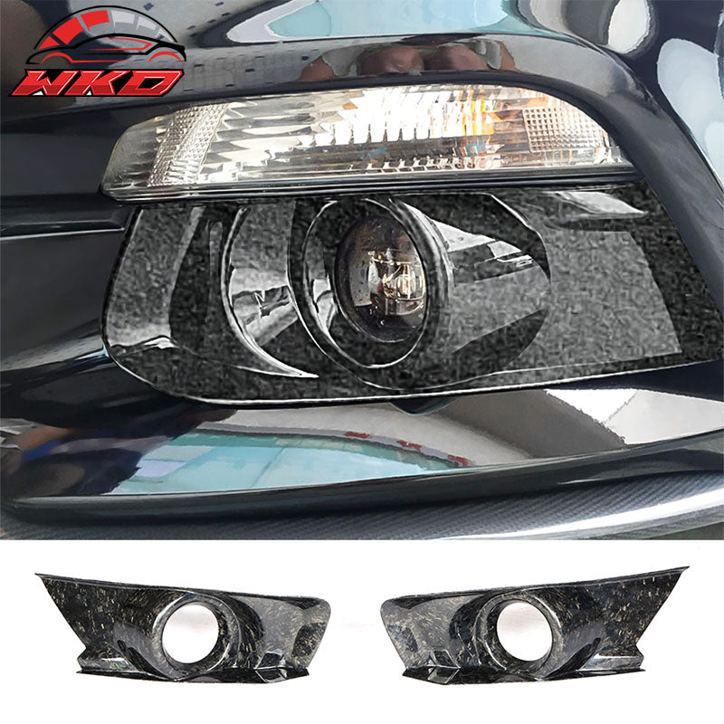 Fits 15-17 Ford Mustang Coupe 2PCS Fog Light Cover Kit Forged Matte Carbon Fiber