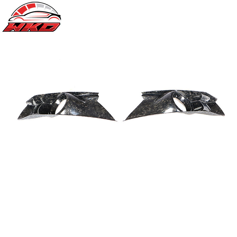 Fits 15-17 Ford Mustang Coupe 2PCS Fog Light Cover Kit Forged Matte Carbon Fiber