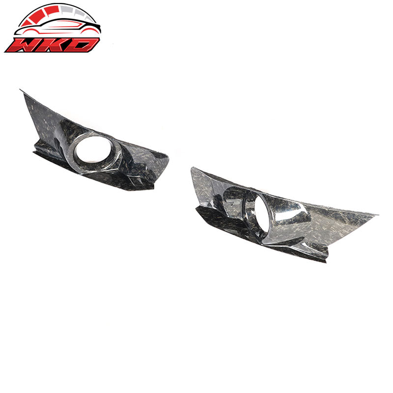 Fits 15-17 Ford Mustang Coupe 2PCS Fog Light Cover Kit Forged Matte Carbon Fiber
