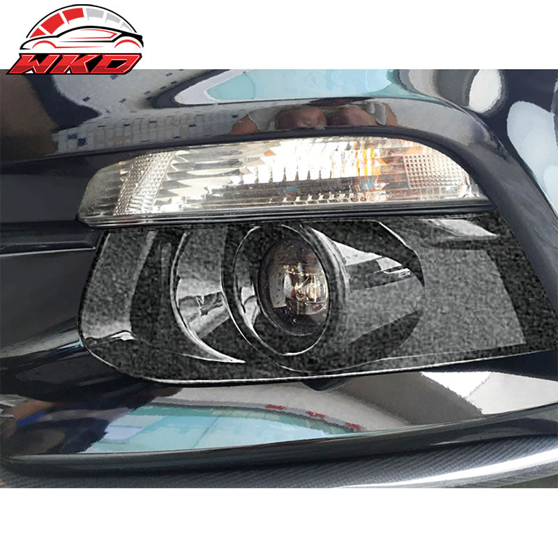Fits 15-17 Ford Mustang Coupe 2PCS Fog Light Cover Kit Forged Matte Carbon Fiber