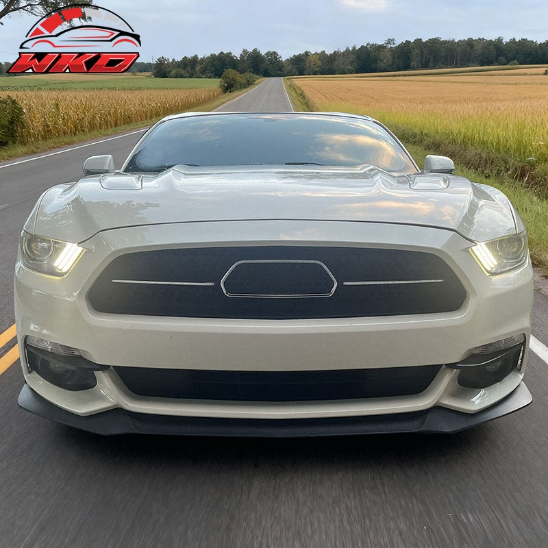 Fits 15-17 Ford Mustang MD Style Matte Black Fog Light Lamp Eyebrow Cover Trims