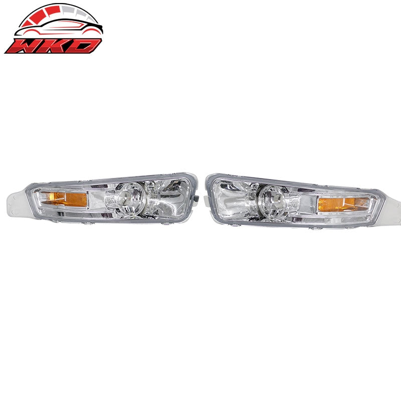 Fits 05-09 Ford Mustang Front Bumper Turn Signal Parking Lights Amber Reflector