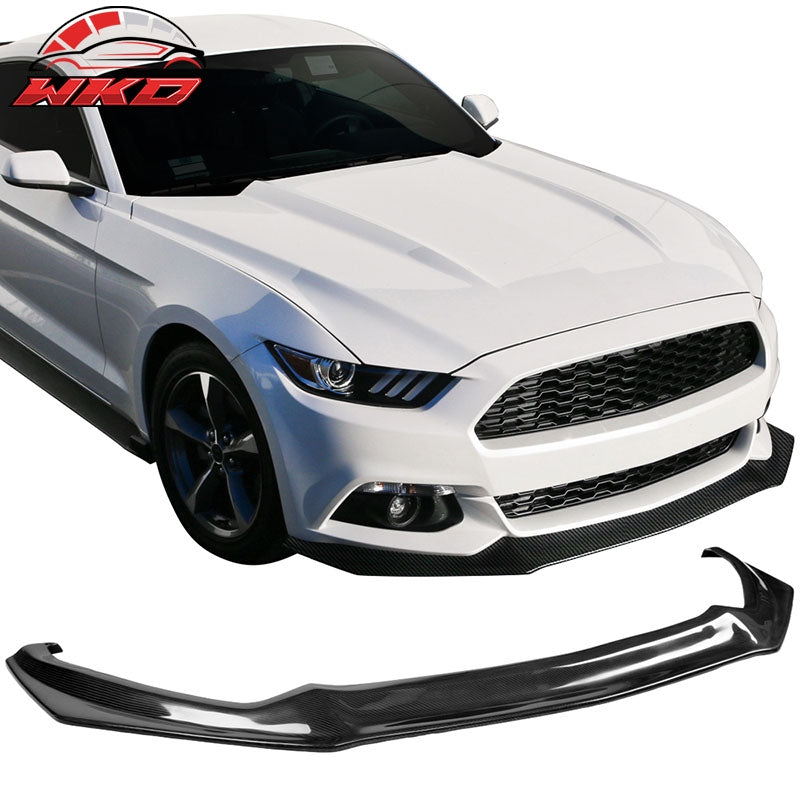 Wholesale 15-17 Ford Mustang Front Bumper Lip Chin Splitter Spoiler Matte Carbon Fiber