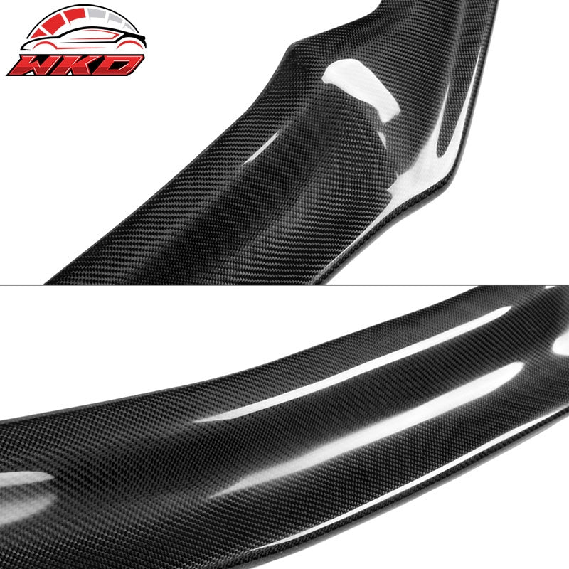 For 15-17 Ford Mustang Front Bumper Lip Chin Splitter Spoiler Matte Carbon Fiber