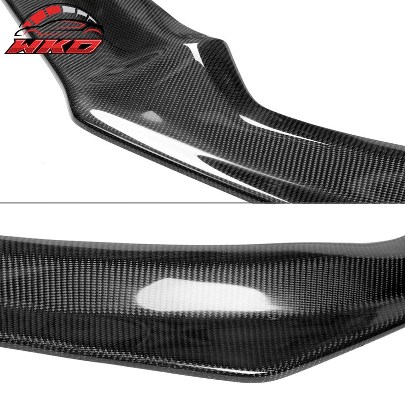 For 15-17 Ford Mustang Front Bumper Lip Chin Splitter Spoiler Matte Carbon Fiber