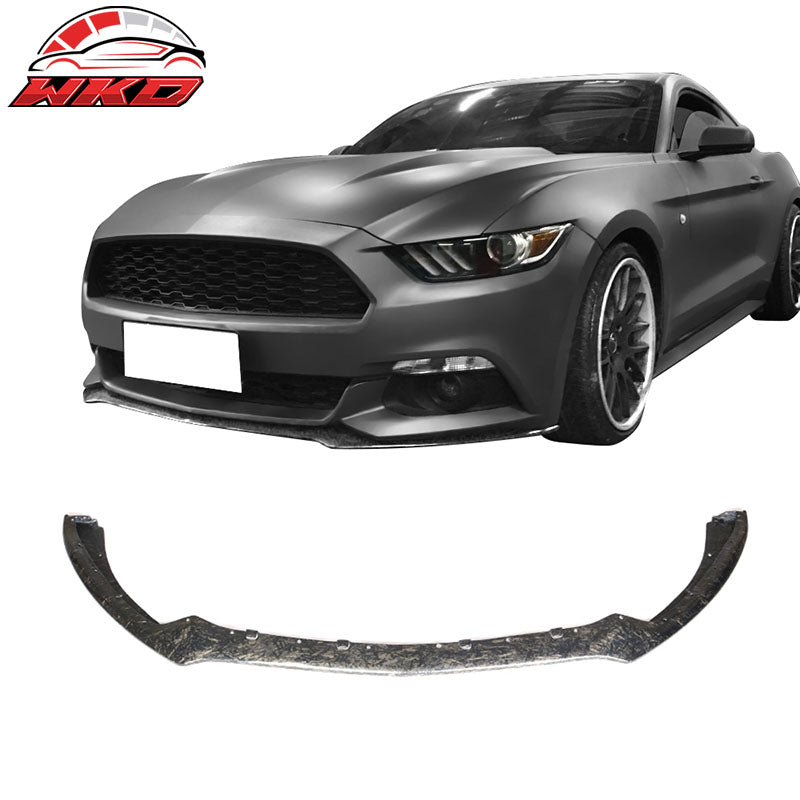 Fits 15-17 Ford Mustang S550 OE Style Front Bumper Lip Forged Matte Carbon Fiber