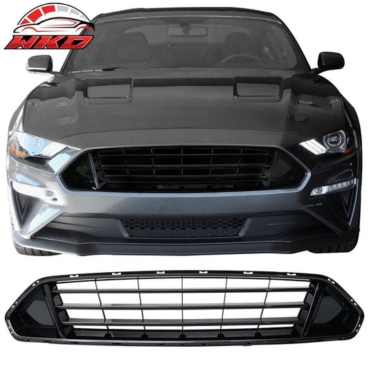 Wholesale 18-23 Ford Mustang Front Bumper Upper Hood Grill Grille ABS Gloss Black Glossy Black - Wikond Auto