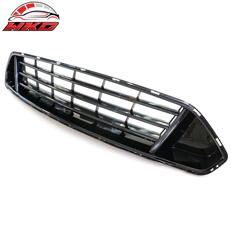 Fits 18-23 Ford Mustang Front Bumper Upper Hood Grill Grille ABS Gloss Black
