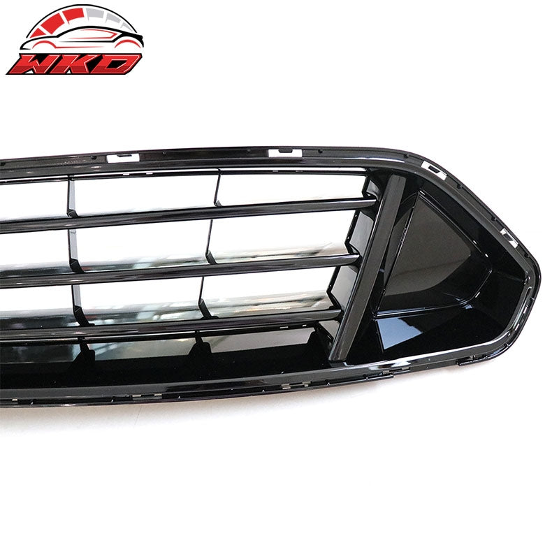 Fits 18-23 Ford Mustang Front Bumper Upper Hood Grill Grille ABS Gloss Black