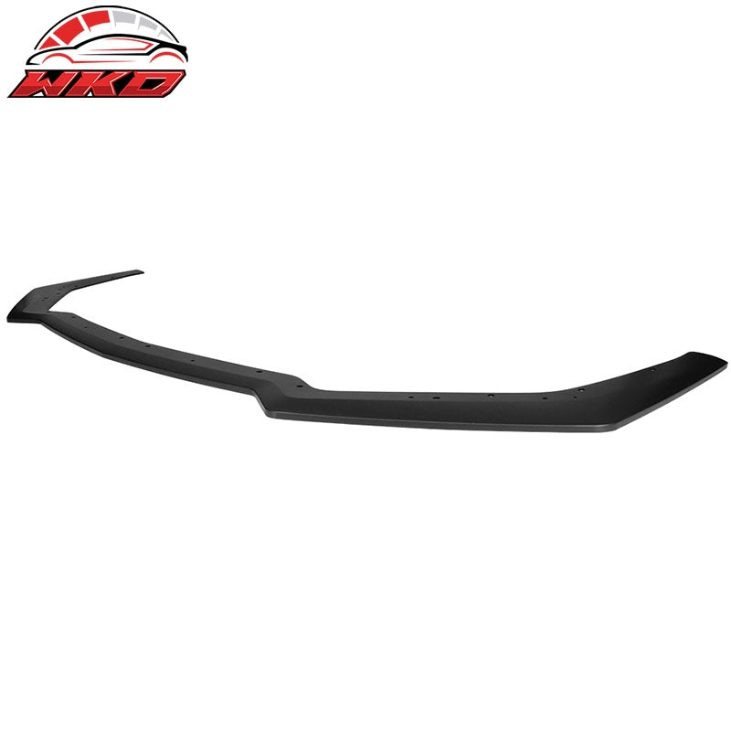 Fits 18-23 Ford Mustang GT Style Front Bumper Lip Spoiler Kit Unpainted Black PP