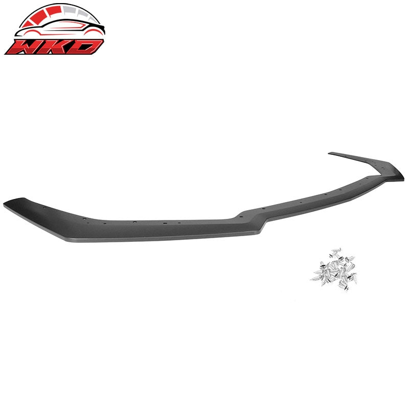 Fits 18-23 Ford Mustang GT Style Front Bumper Lip Spoiler Kit Unpainted Black PP