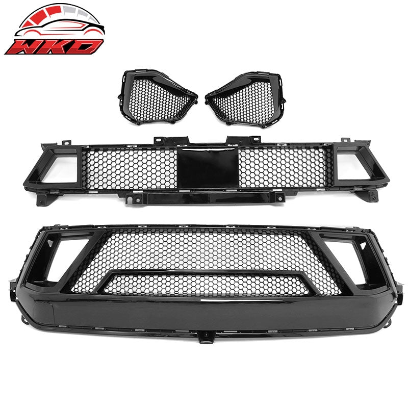 Wholesale 24-26 Ford Mustang GT Grille & Fog Light Cover Shelby Super Snake Style Kit
