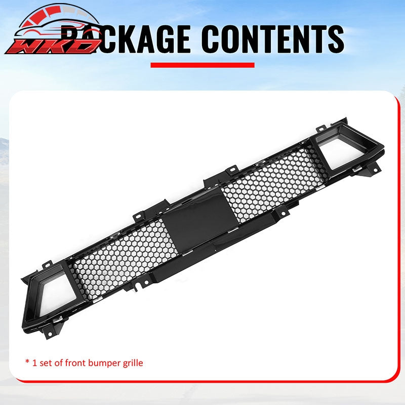 Fits 24-26 Ford Mustang GT Grille & Fog Light Cover Shelby Super Snake Style Kit