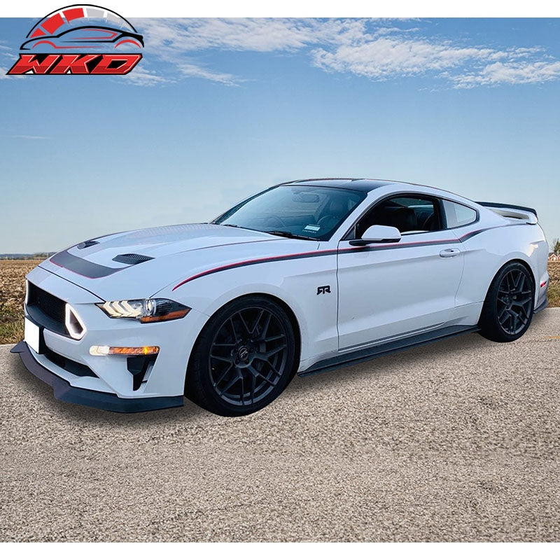 Fits 18-23 Ford Mustang GT R Spec Style Unpainted PP Front Bumper Lip Splitter