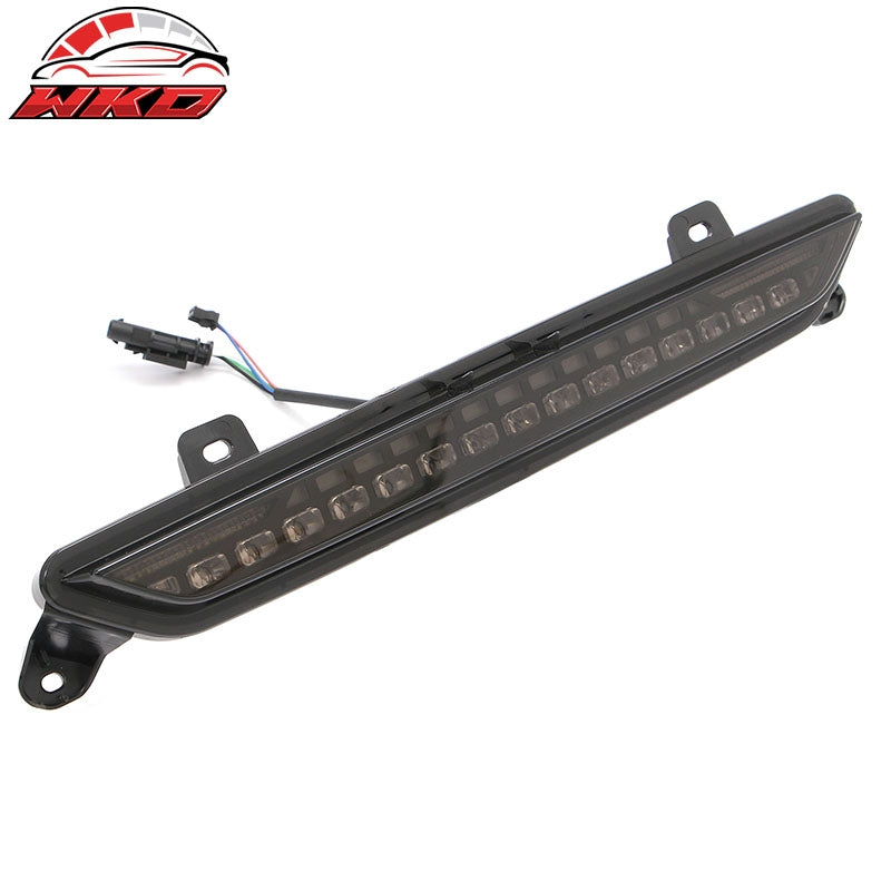For 24-26 Ford Mustang GT-S Style LED ABS Rear Bumper Brake Light Smoked Len Red