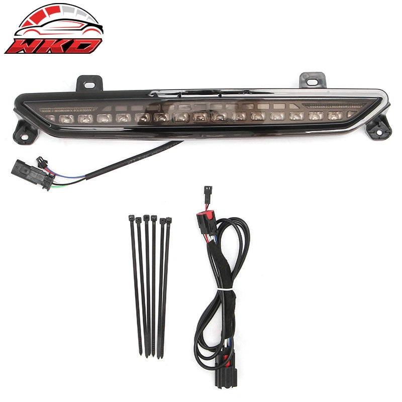 For 24-26 Ford Mustang GT-S Style LED ABS Rear Bumper Brake Light Smoked Len Red