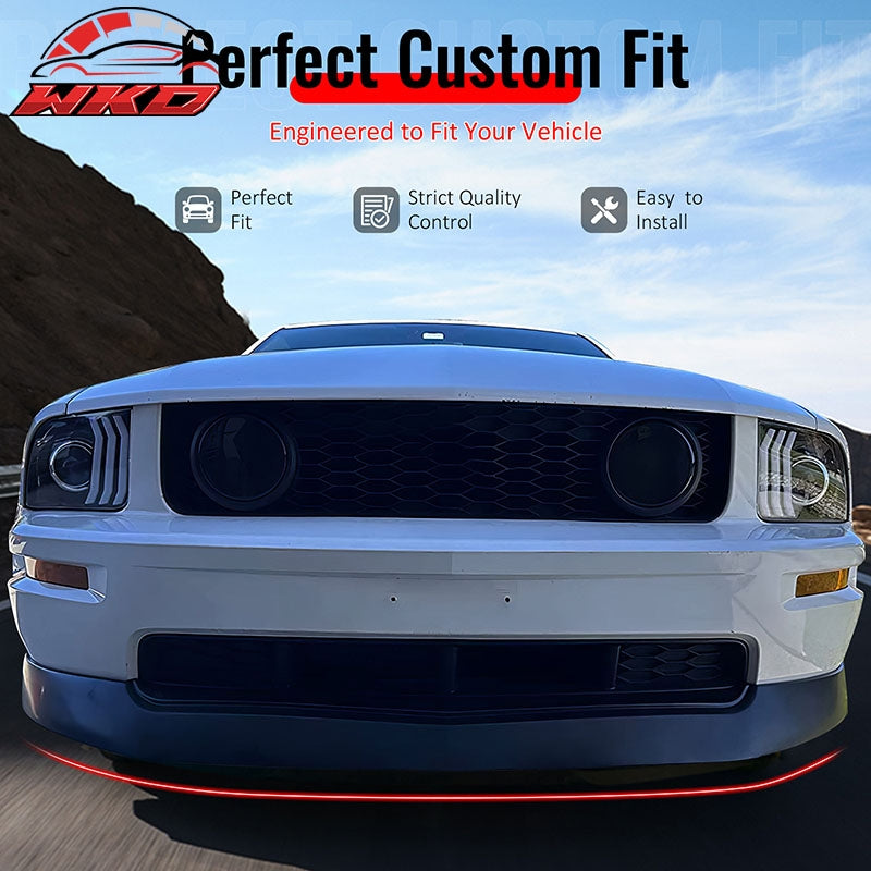 Wholesale 05-09 Ford Mustang GT V8 Front Bumper Lip Matte Black Spoiler 1PC Splitter - Wikond Auto
