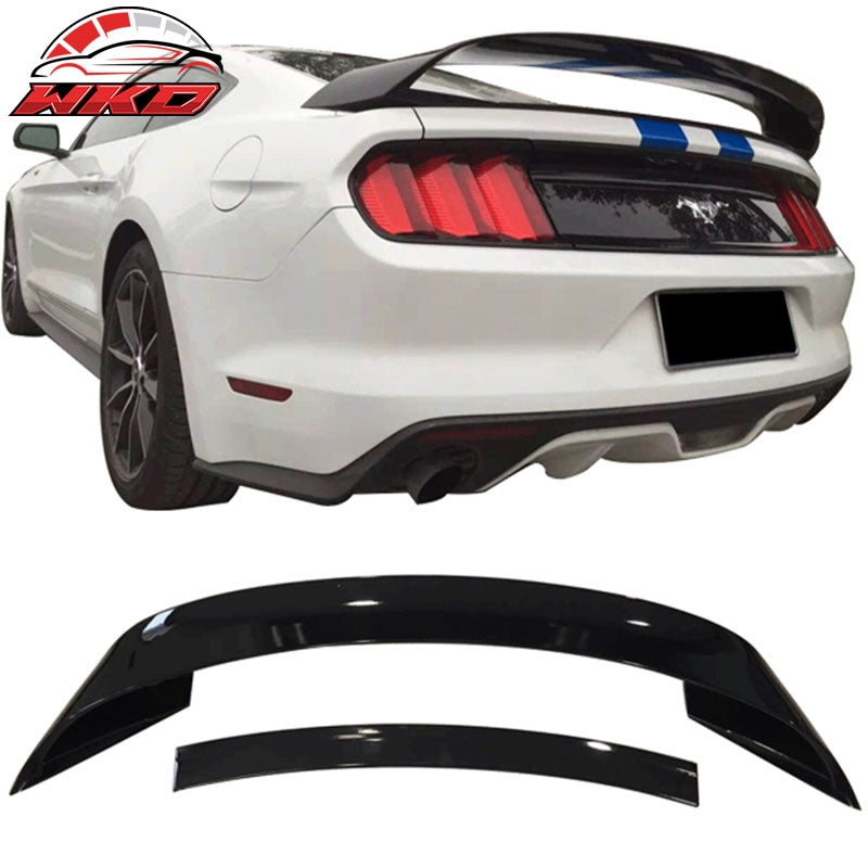Fits 15-23 Ford Mustang GT350 GT350R Style Trunk Spoiler Unpainted ABS