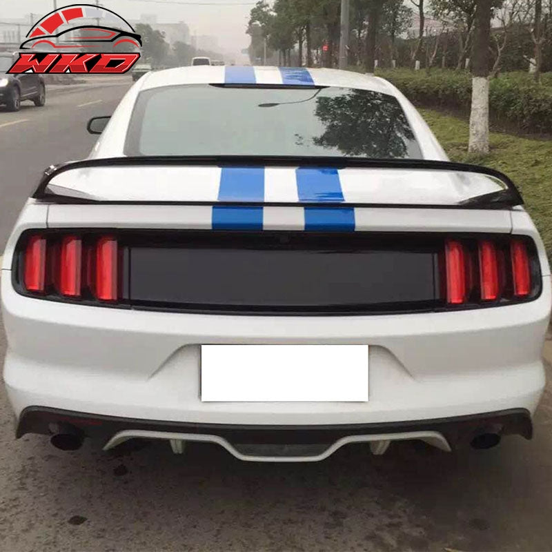 Fits 15-23 Ford Mustang GT350 Style Matte Black Rear Trunk Spoiler Wing ABS