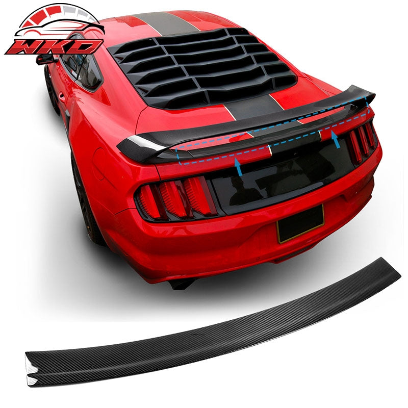 Fits 15-23 Ford Mustang GT350R Style Carbon Fiber Rear Trunk Spoiler Wing Lid