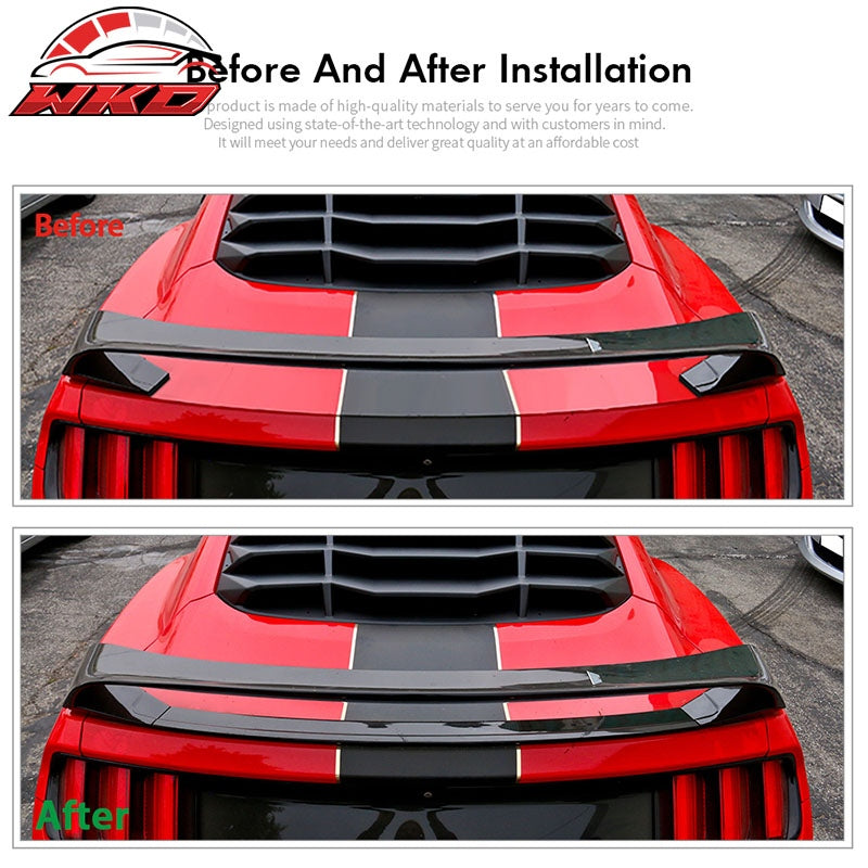 Fits 15-23 Ford Mustang GT350R Style Carbon Fiber Rear Trunk Spoiler Wing Lid