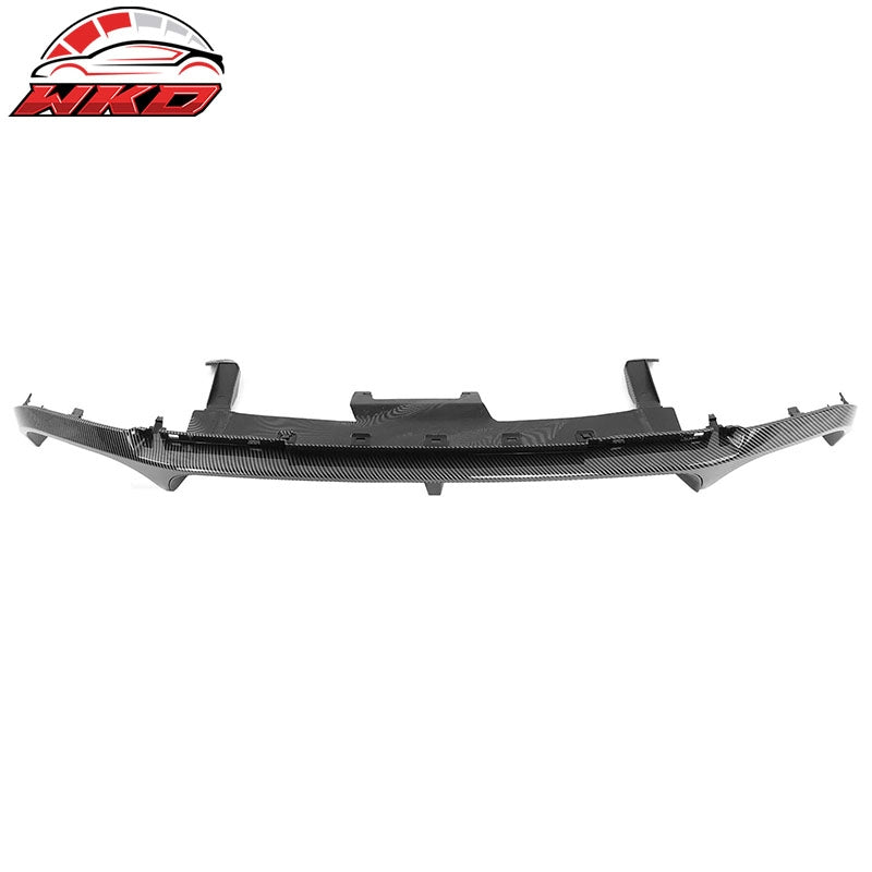 Fits 13-14 Ford Mustang GT500 Carbon Fiber Print PP Rear Diffuser Lip W/ V1 Fin