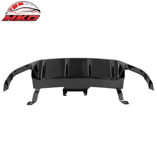 Wholesale 13-14 Ford Mustang GT500 Gloss Black PP Rear Diffuser Lip W/ V2 Style Fin