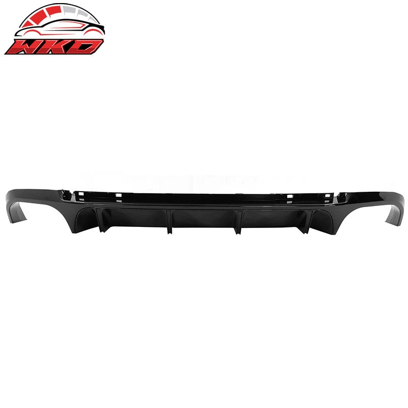 Fits 13-14 Ford Mustang GT500 Gloss Black PP Rear Diffuser Lip W/ V2 Style Fin