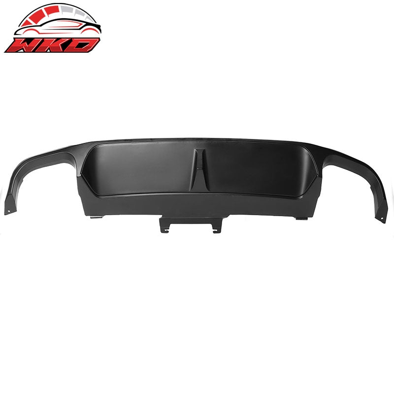 Fits 13-14 Ford Mustang GT500 Matte Black PP Rear Diffuser Lip W/ V1 Style Fin