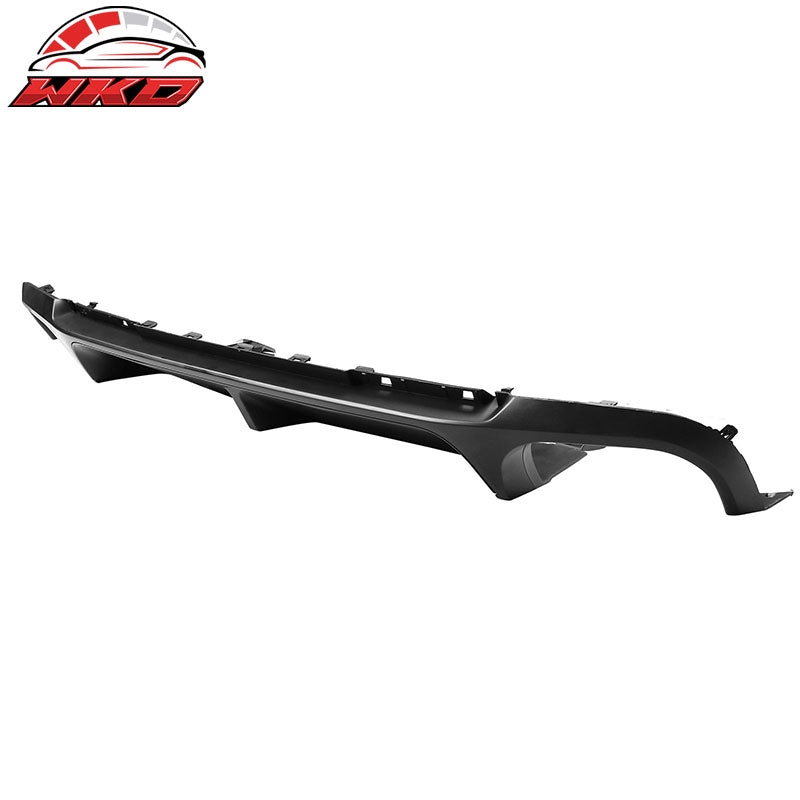 Fits 13-14 Ford Mustang GT500 Matte Black PP Rear Diffuser Lip W/ V1 Style Fin