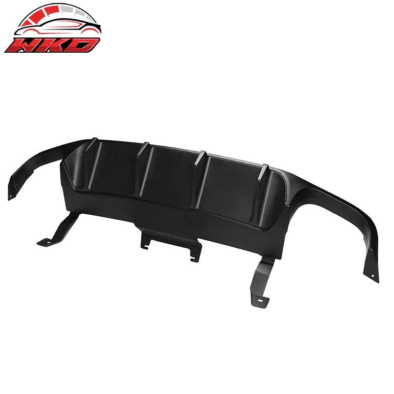 Wholesale 13-14 Ford Mustang GT500 Matte Black PP Rear Diffuser Lip W/ V3 Style Fin
