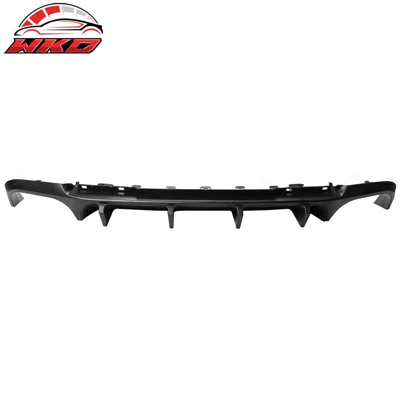 Fits 13-14 Ford Mustang GT500 Matte Black PP Rear Diffuser Lip W/ V3 Style Fin