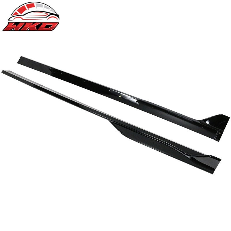 Fits 10-14 Ford Mustang GT500 Style Side Skirts Extensions ABS 6PCS Gloss Black