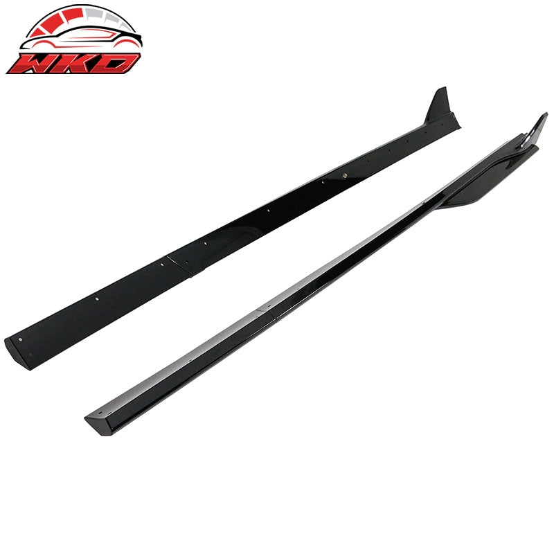 Fits 10-14 Ford Mustang GT500 Style Side Skirts Extensions ABS 6PCS Gloss Black