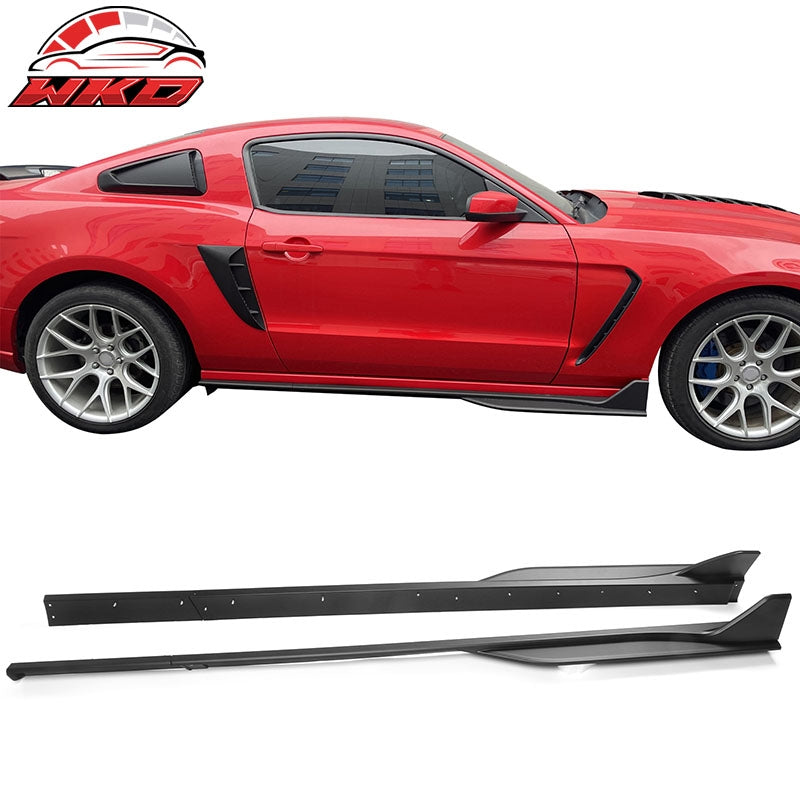 Wholesale 10-14 Ford Mustang GT500 Style Side Skirts Extensions ABS 6PCS Matte Black