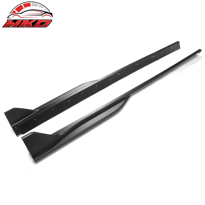 Fits 10-14 Ford Mustang GT500 Style Side Skirts Extensions ABS 6PCS Matte Black