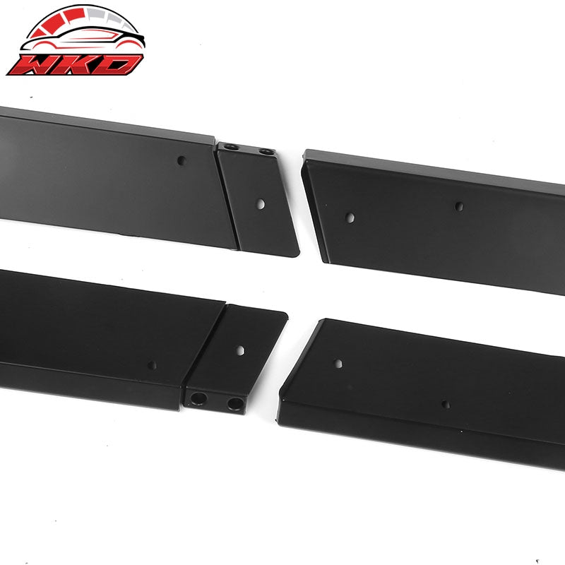 Fits 10-14 Ford Mustang GT500 Style Side Skirts Extensions ABS 6PCS Matte Black