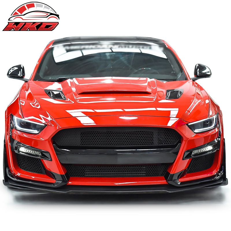 Fits 15-17 Ford Mustang GT500 Style Front Bumper Cover Replacement - PP