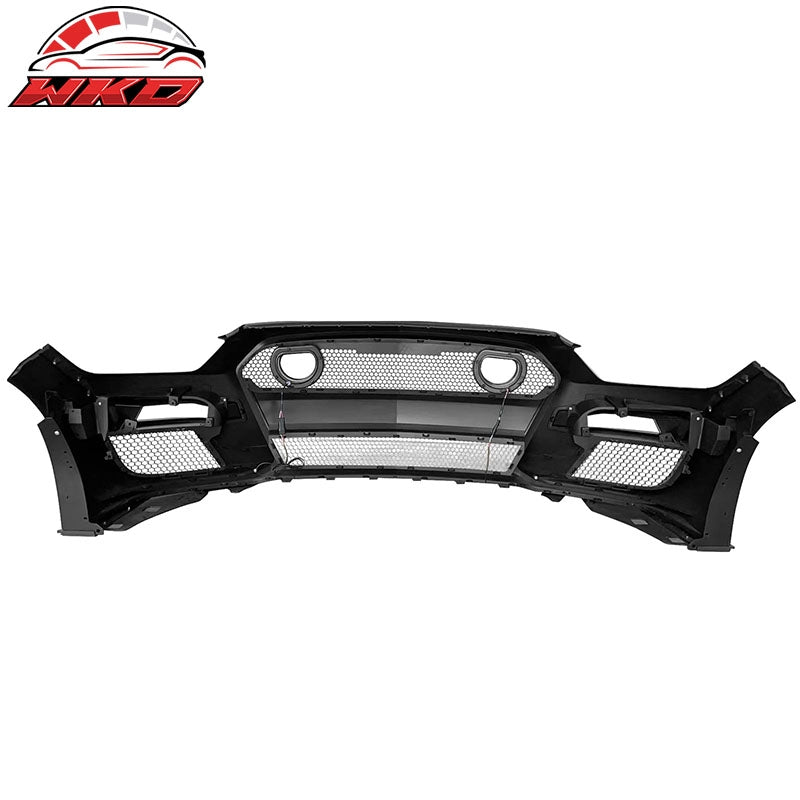 Fits 15-17 Ford Mustang GT500 Style Front Bumper Cover Lip LED Grille Conversion