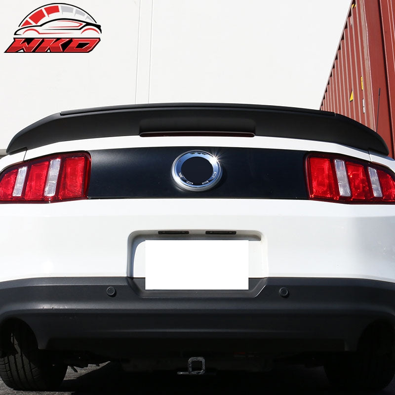 Fits 10-14 Ford Mustang GT500 Style Rear Trunk Spoiler Wing Lid Unpainted - ABS