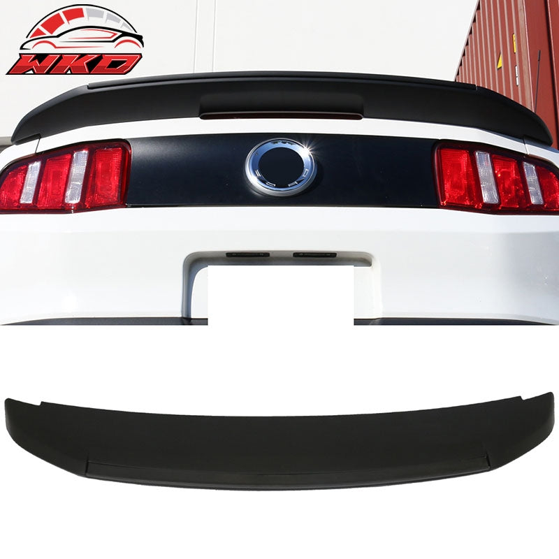 Fits 10-14 Ford Mustang GT500 Style Rear Trunk Spoiler Wing Lid Unpainted - ABS