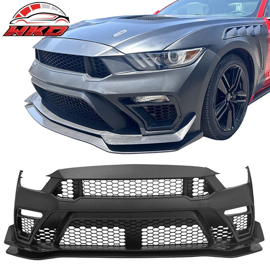 Wholesale 15-17 Ford Mustang GTD Style Front Bumper Conversion W/ Grilles + Front Lip - Wikond Auto