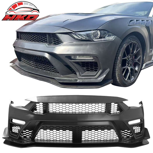Wholesale 18-23 Ford Mustang GTD Style Front Bumper Conversion W/ Grilles + Front Lip - Wikond Auto