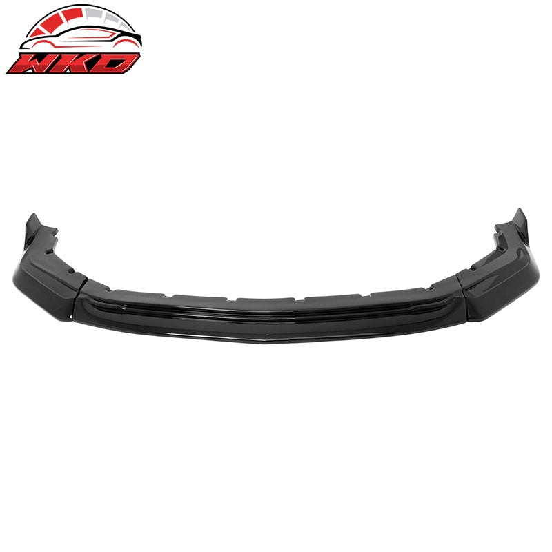 Wholesale 24-26 Ford Mustang IKON Style Gloss Black Front Bumper Lip Spoiler ABS 3PCS - Wikond Auto