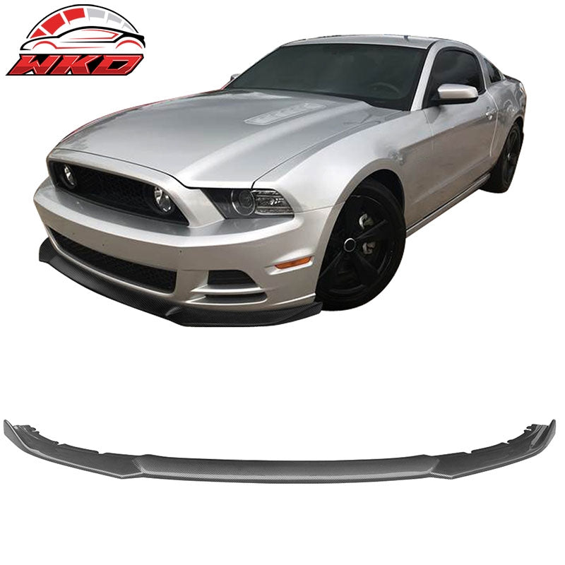 Wholesale 13-14 Ford Mustang IKON Style Front Bumper Lip Spoiler Carbon Fiber Print